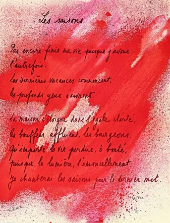 Lithograph Bazaine - Placard Frenaud