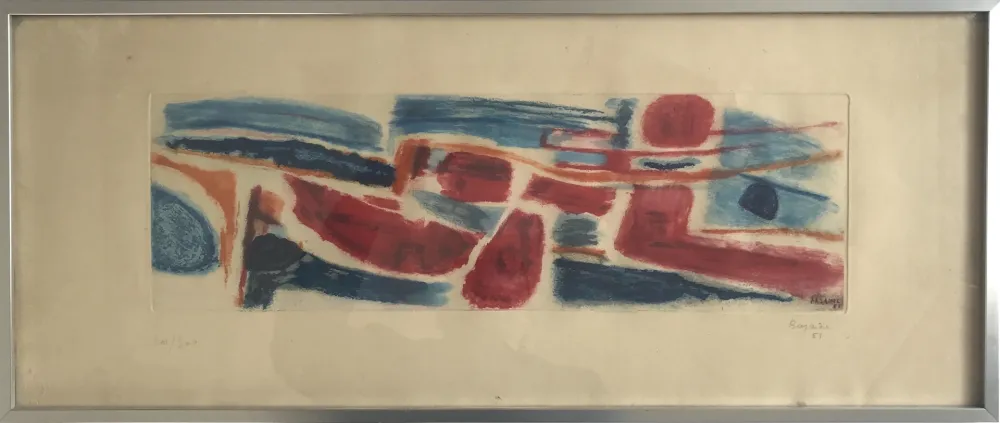 Aquatint Bazaine - Sans titre (Le nageur)