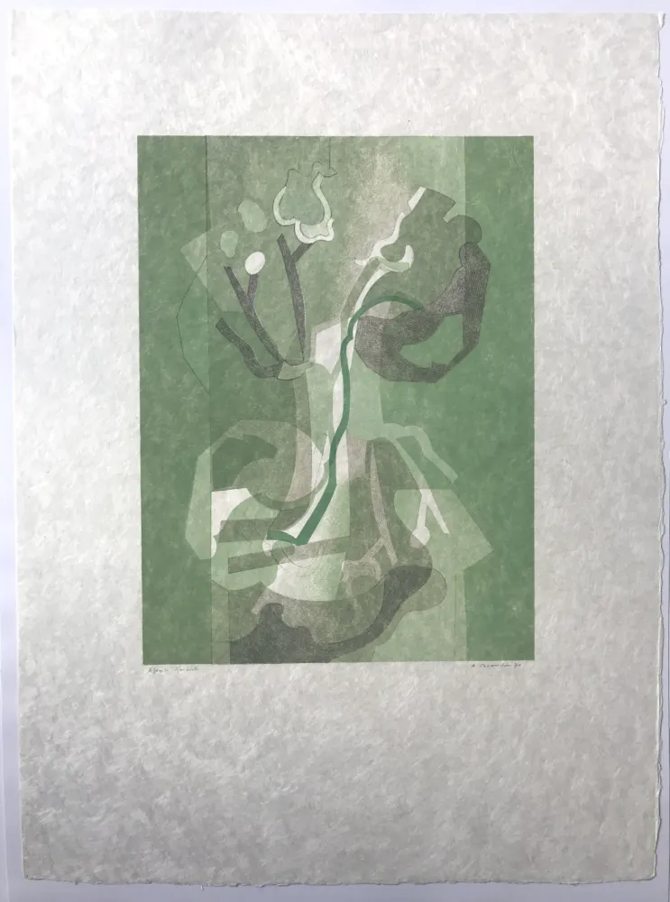 Lithograph Beaudin - Fleurs I