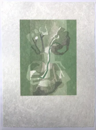 Lithograph Beaudin - Fleurs I