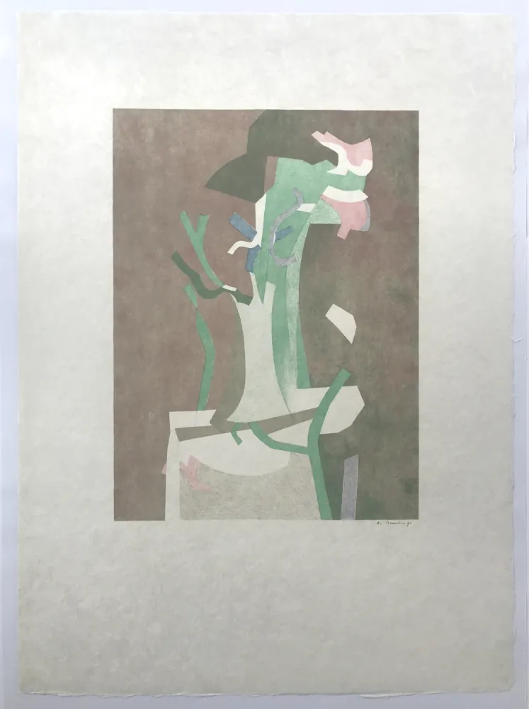 Lithograph Beaudin - Fleurs II