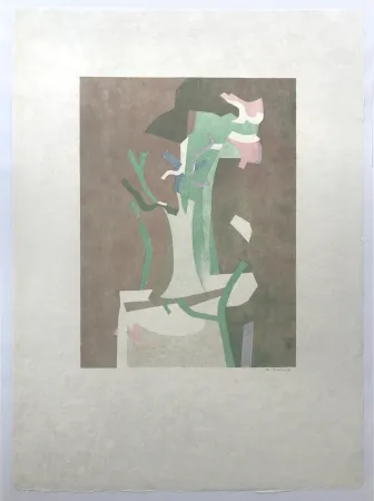 Lithograph Beaudin - Fleurs II