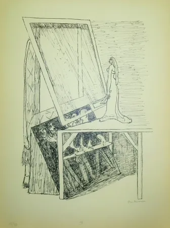 Lithograph Beckmann - Magic Mirror