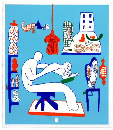 Lithograph Behncke - Kristian Hildebrandt