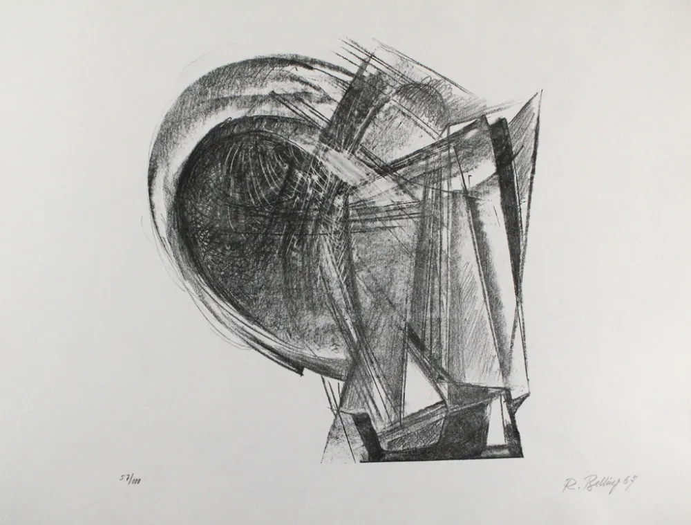 Lithograph Belling - Entwurf für Metallplatten und Draht II 