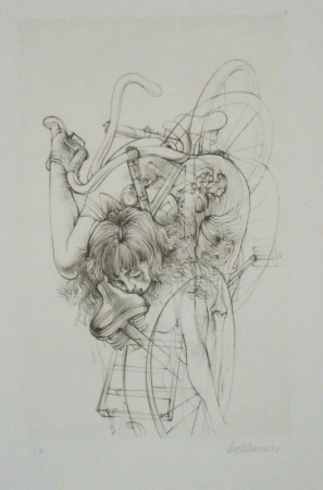 Etching And Aquatint Bellmer - Bicyclette