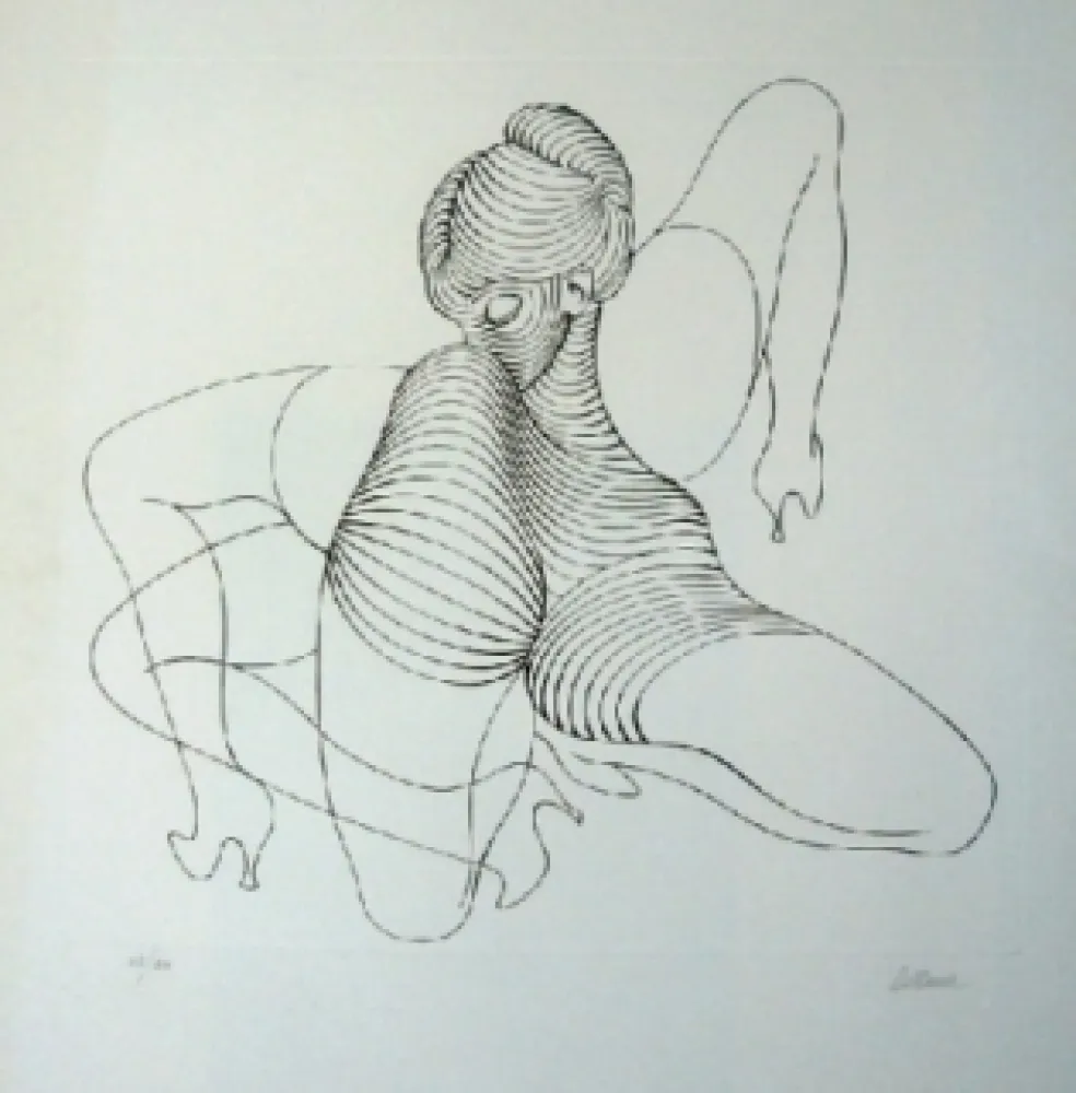 Engraving Bellmer - Cephalopode double