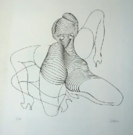 Engraving Bellmer - Cephalopode double