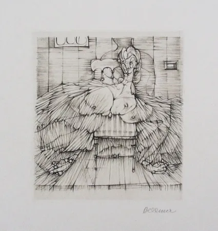 Etching And Aquatint Bellmer - Chaise Napoléon