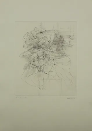 Drypoint Bellmer - Deux jeunes filles