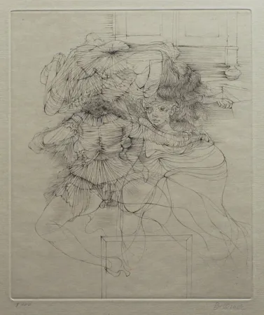 Drypoint Bellmer - Deux jeunes filles