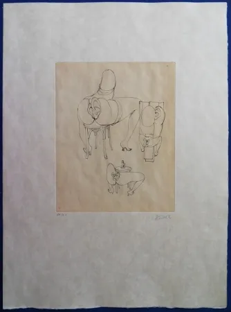 Etching Bellmer - Elle s'est assise