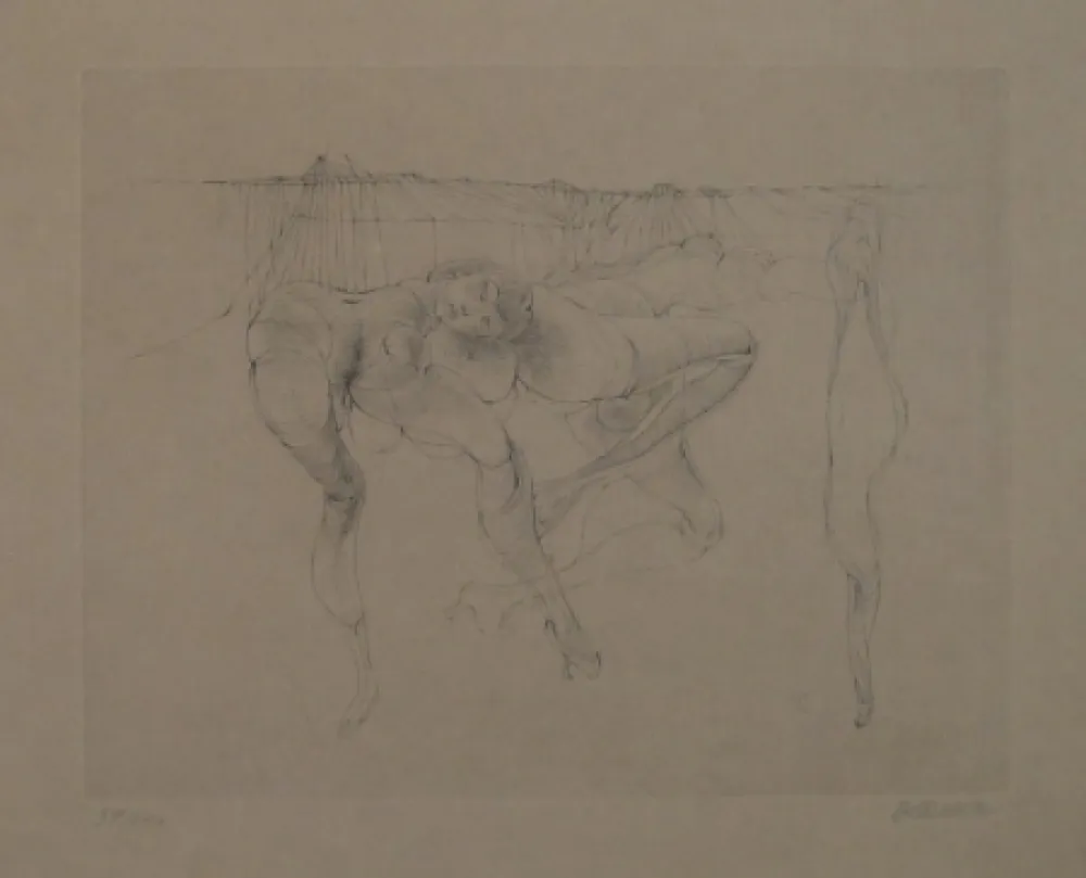 Etching Bellmer - Erotische Szene