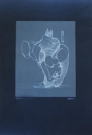 Engraving Bellmer - Femme avalant un serpent