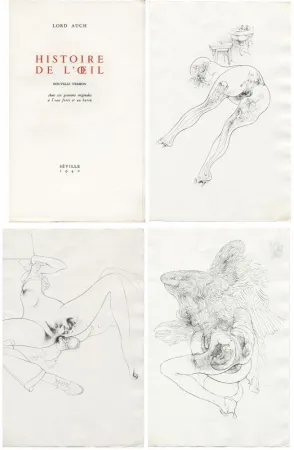 Illustrated Book Bellmer - Georges Bataille. HISTOIRE DE L'OEIL. Nouvelle version. Avec six gravures originales à l'eau-forte et au burin
