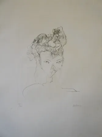 Etching Bellmer - Jeune-fille