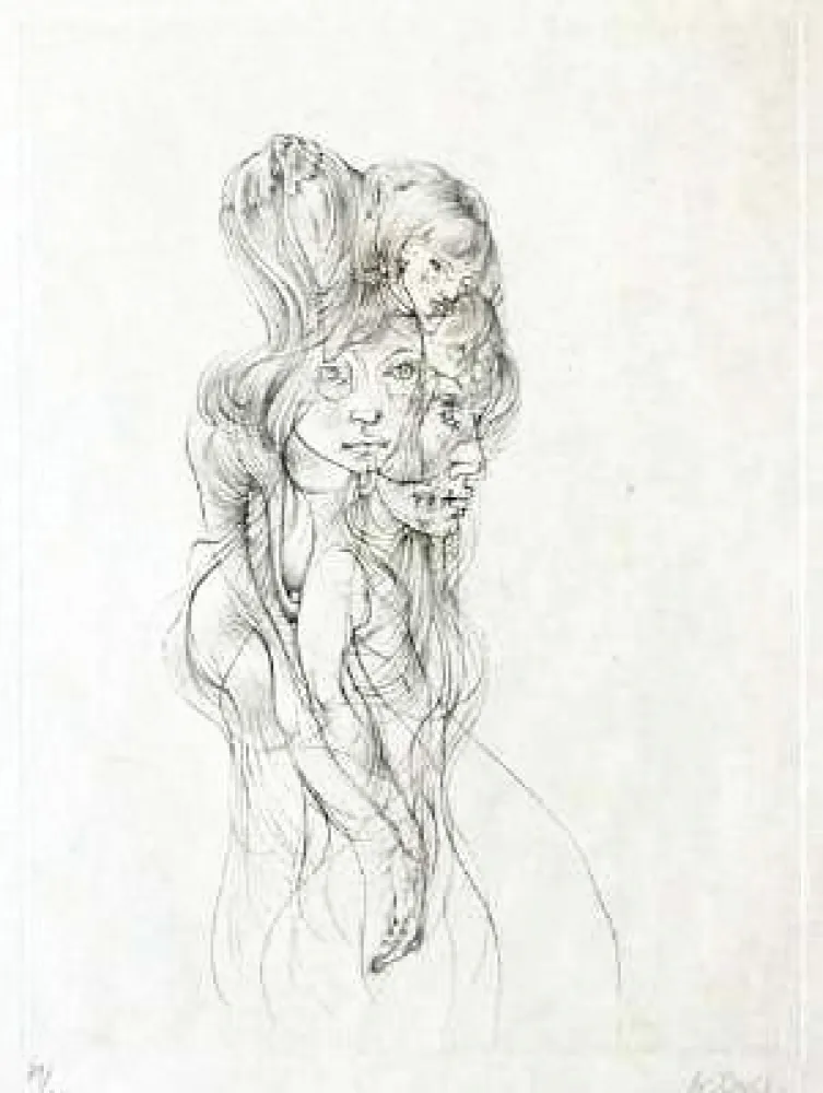 Drypoint Bellmer - Jeunes filles