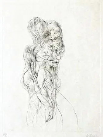 Drypoint Bellmer - Jeunes filles