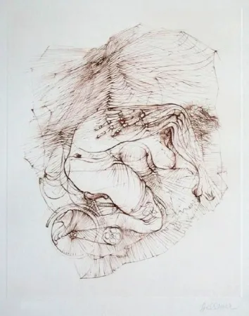 Drypoint Bellmer - La bicyclette