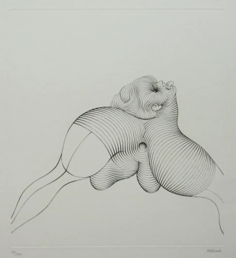 Engraving Bellmer - La Céphalopode