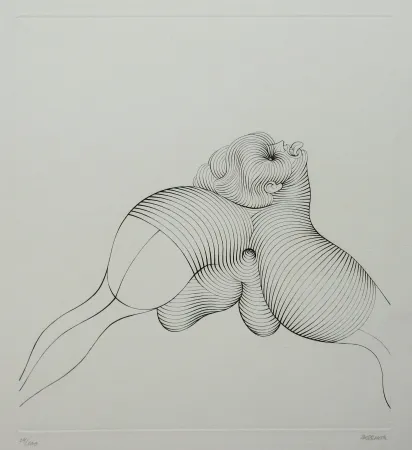 Engraving Bellmer - La Céphalopode