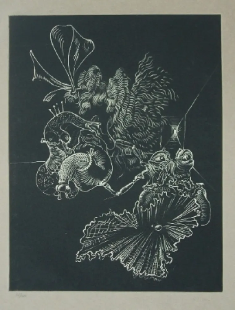 Engraving Bellmer - La demande en marriage