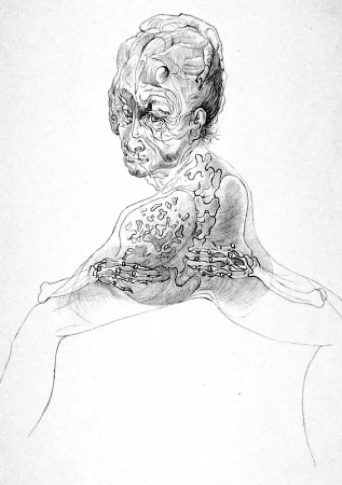 Lithograph Bellmer - La morte