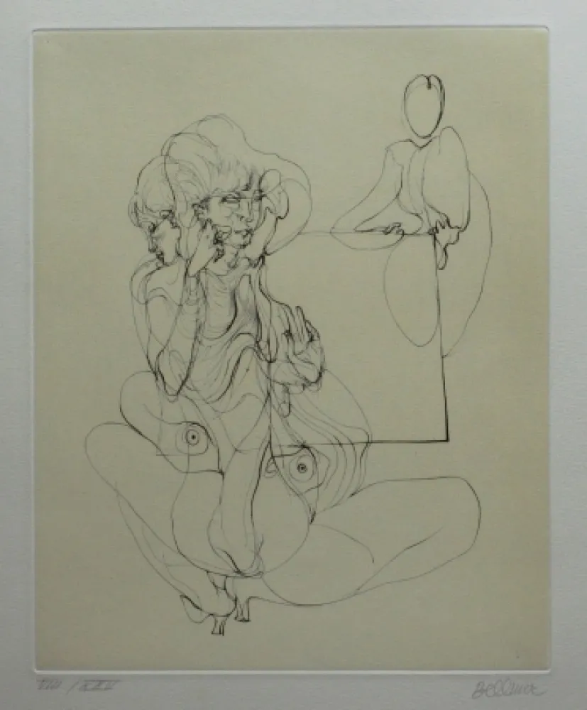 Drypoint Bellmer - La Table parlante