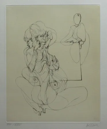 Drypoint Bellmer - La Table parlante