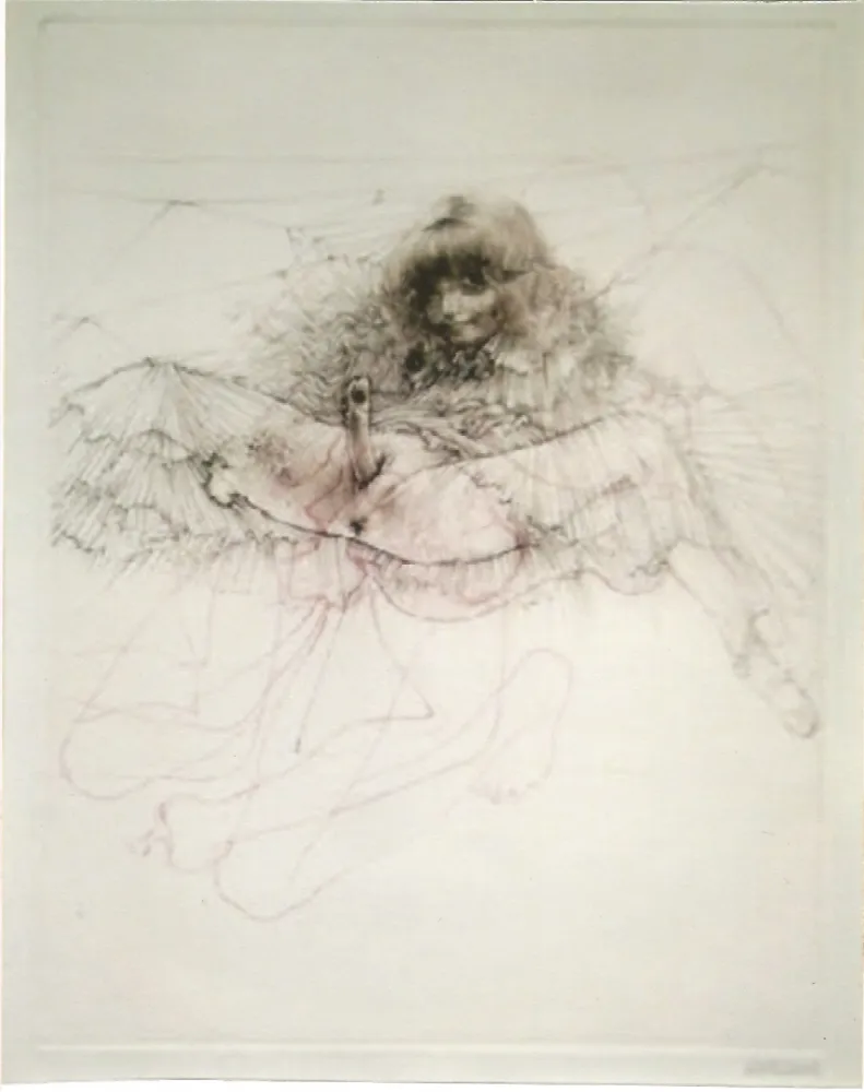 Aquatint Bellmer - L'aigle mademoiselle