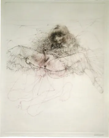 Aquatint Bellmer - L'aigle mademoiselle