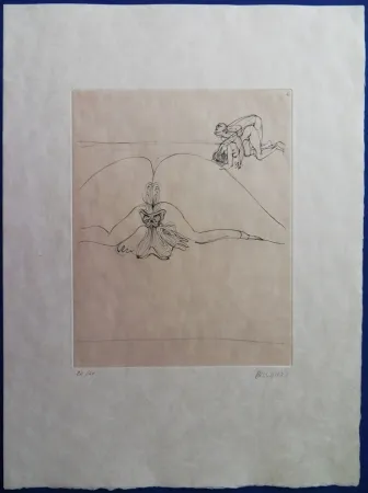 Etching Bellmer - Le corps s'offre
