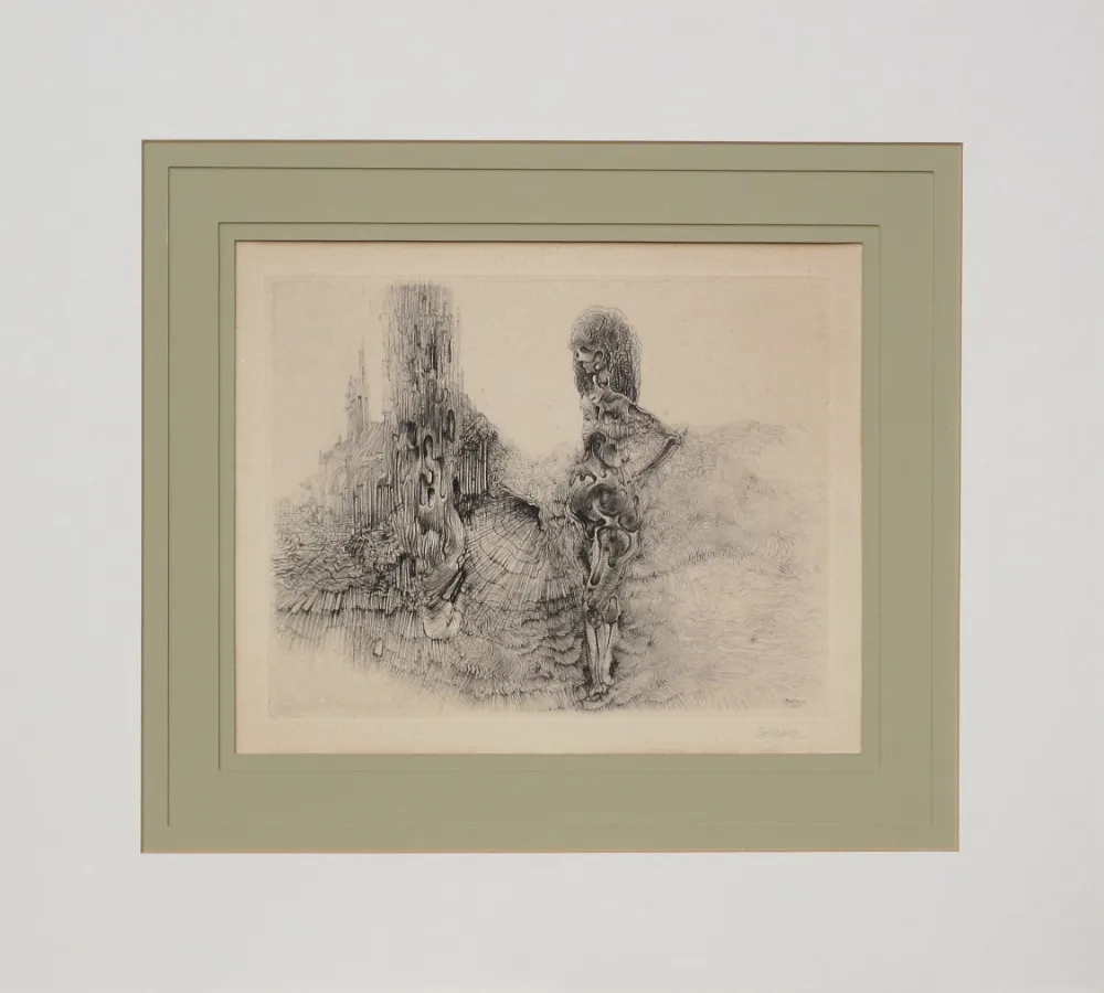 Etching Bellmer - Le Vermoulu et le Plissé