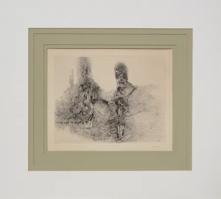 Etching Bellmer - Le Vermoulu et le Plissé