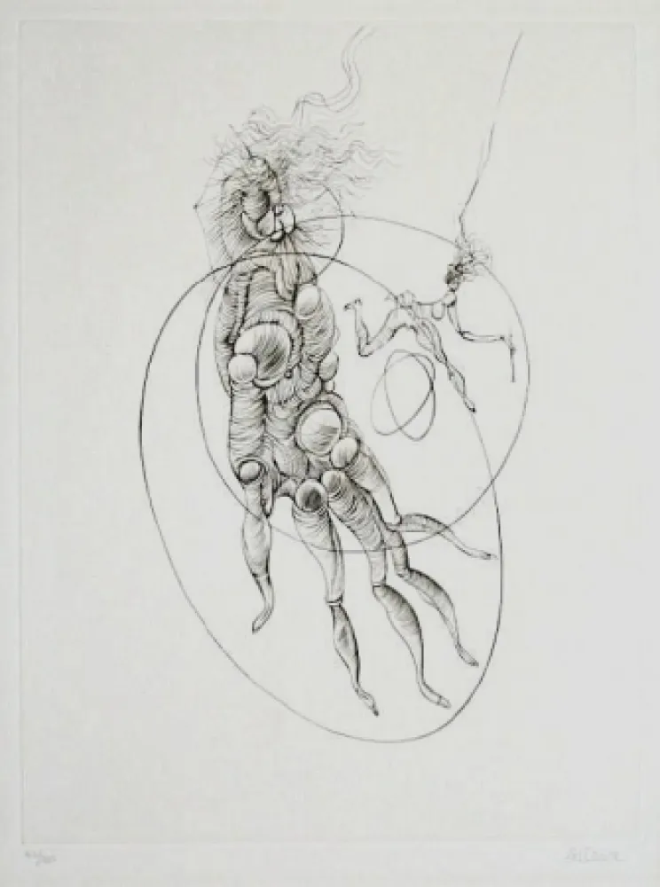 Drypoint Bellmer - Les cerceaux
