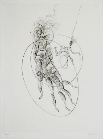 Drypoint Bellmer - Les cerceaux