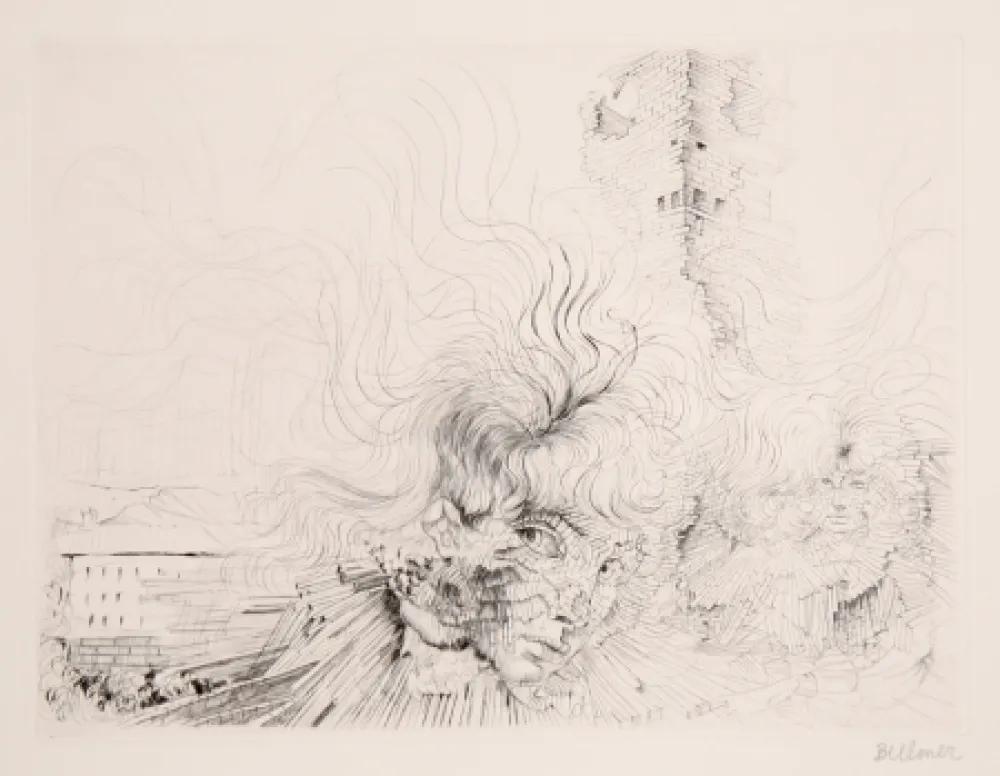 Etching Bellmer - Les Milles en Feu 