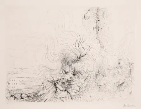 Etching Bellmer - Les Milles en Feu 