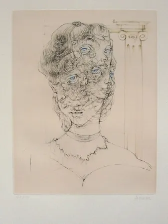 Etching And Aquatint Bellmer - Les yeux bleus