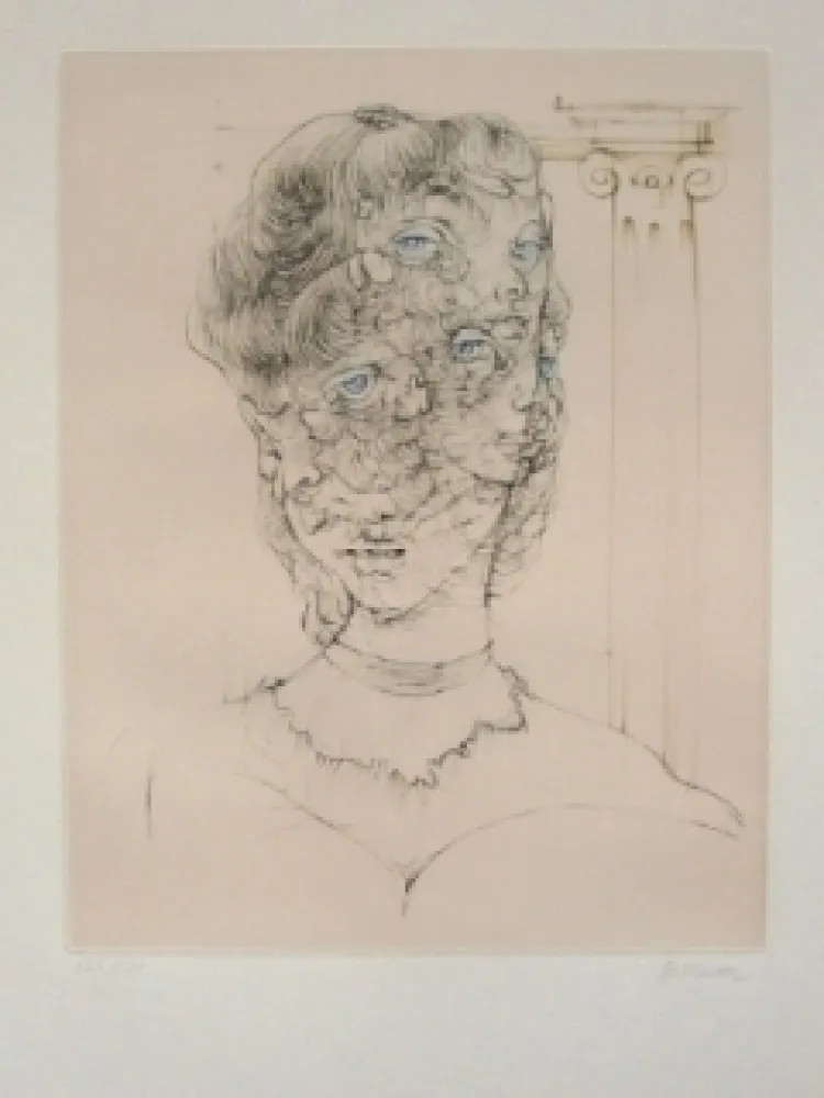 Etching And Aquatint Bellmer - Les yeux bleus