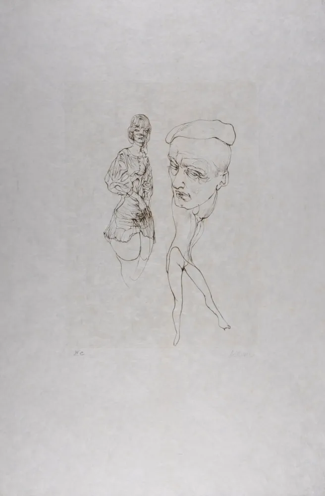 Engraving Bellmer - L'Homme à la casquette