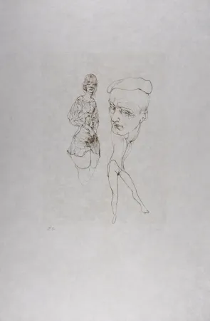 Engraving Bellmer - L'Homme à la casquette