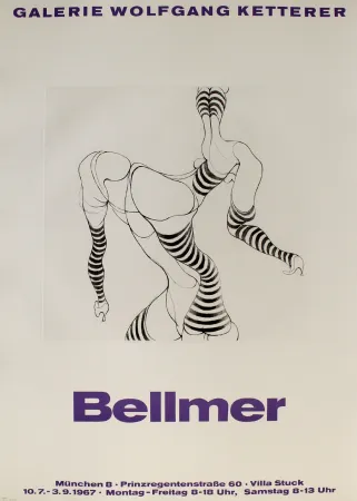 Etching Bellmer - Liegende in Strümpfen