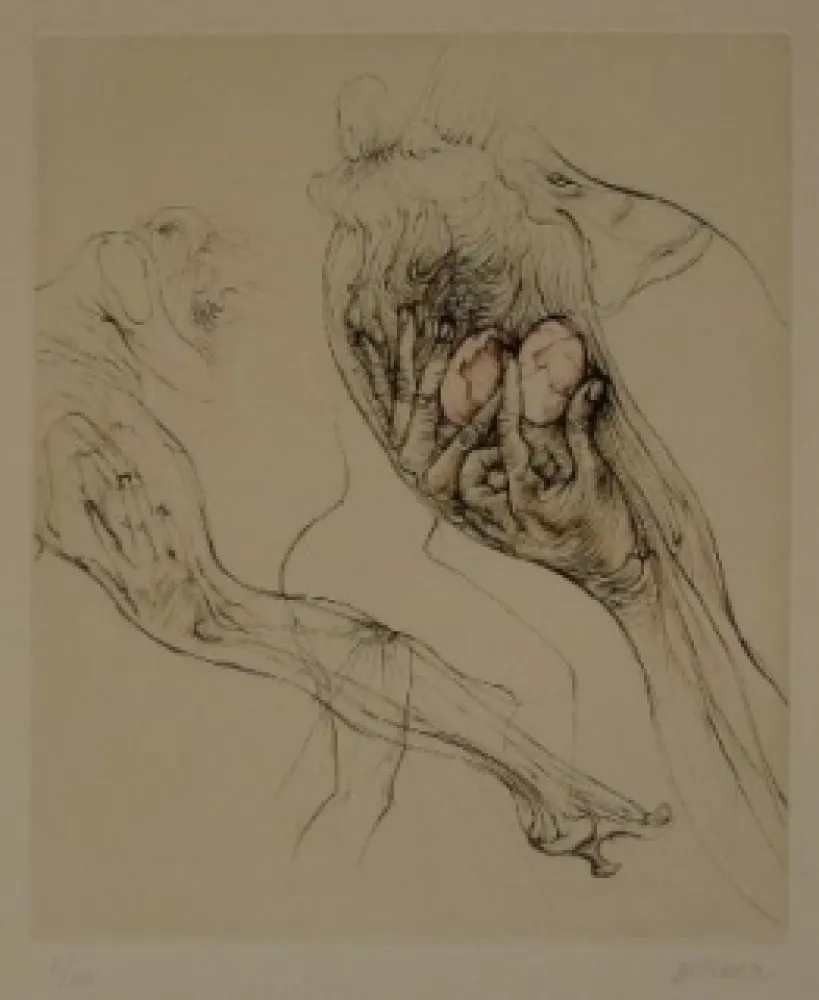 Engraving Bellmer - L'Oeuf