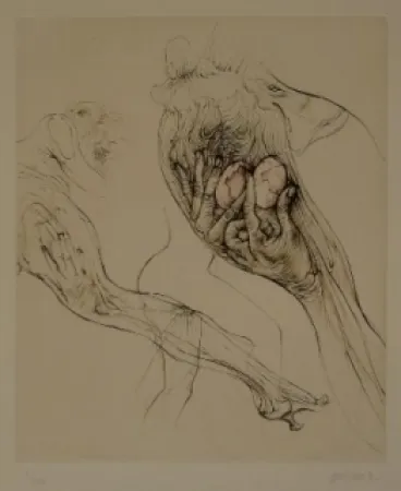 Engraving Bellmer - L'Oeuf