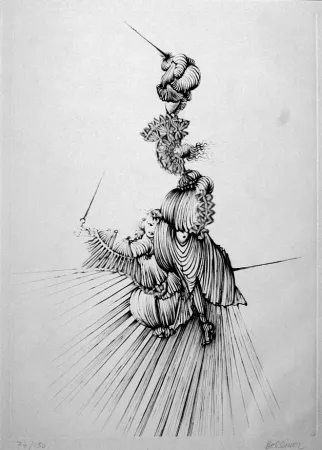 Engraving Bellmer - Miroir de Songes