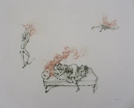 Etching Bellmer - Miroir des songes Pl.12