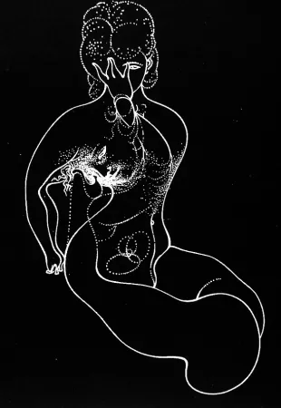 Engraving Bellmer - Nu  