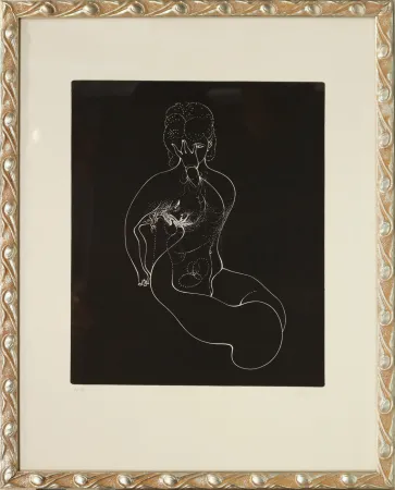 Engraving Bellmer - Nudo immobile