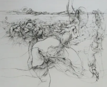 Etching And Aquatint Bellmer - Rencontre à l'Ile de Ré